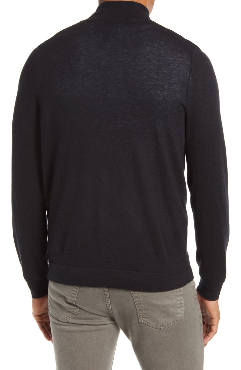 Nordstrom Men's Shop Quarter Zip Lightweight Cashmere Sweater, Alternate, color,