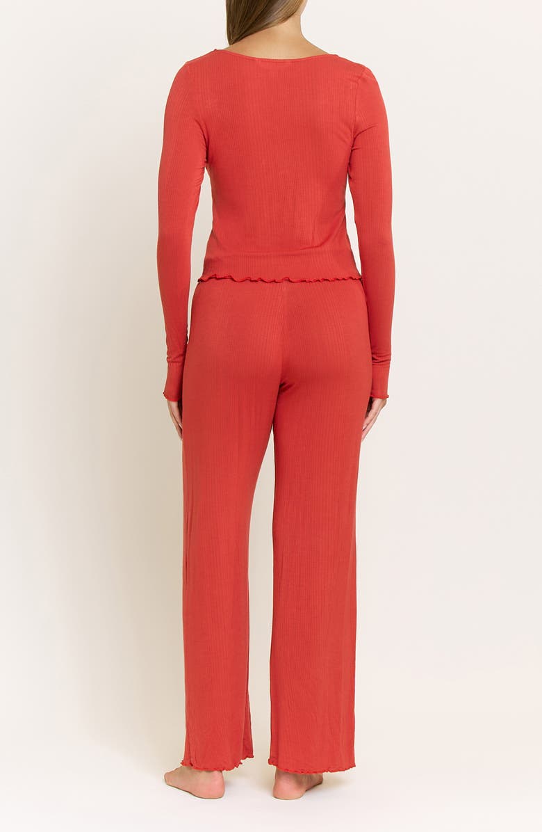 Honeydew Dreamland Lounge Rib Pajamas, Alternate, color, Santa