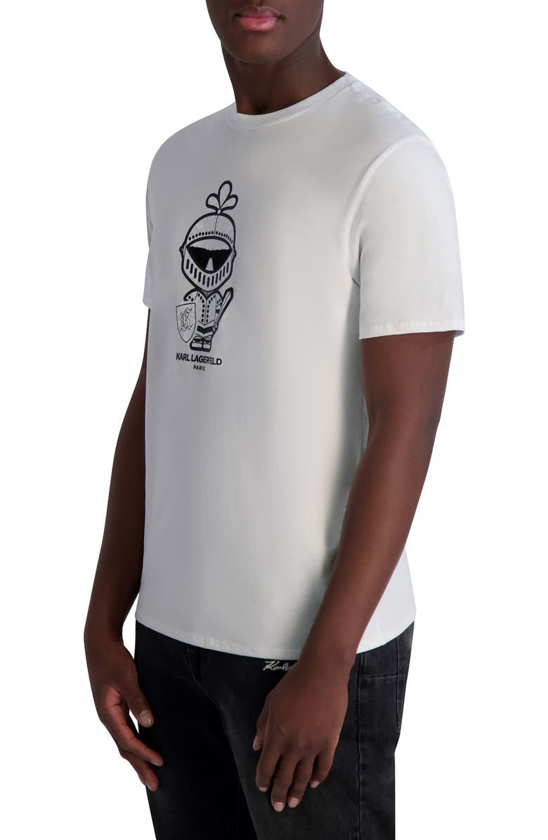 KARL LAGERFELD PARIS Armor Karl Graphic T-Shirt, Alternate, color, White