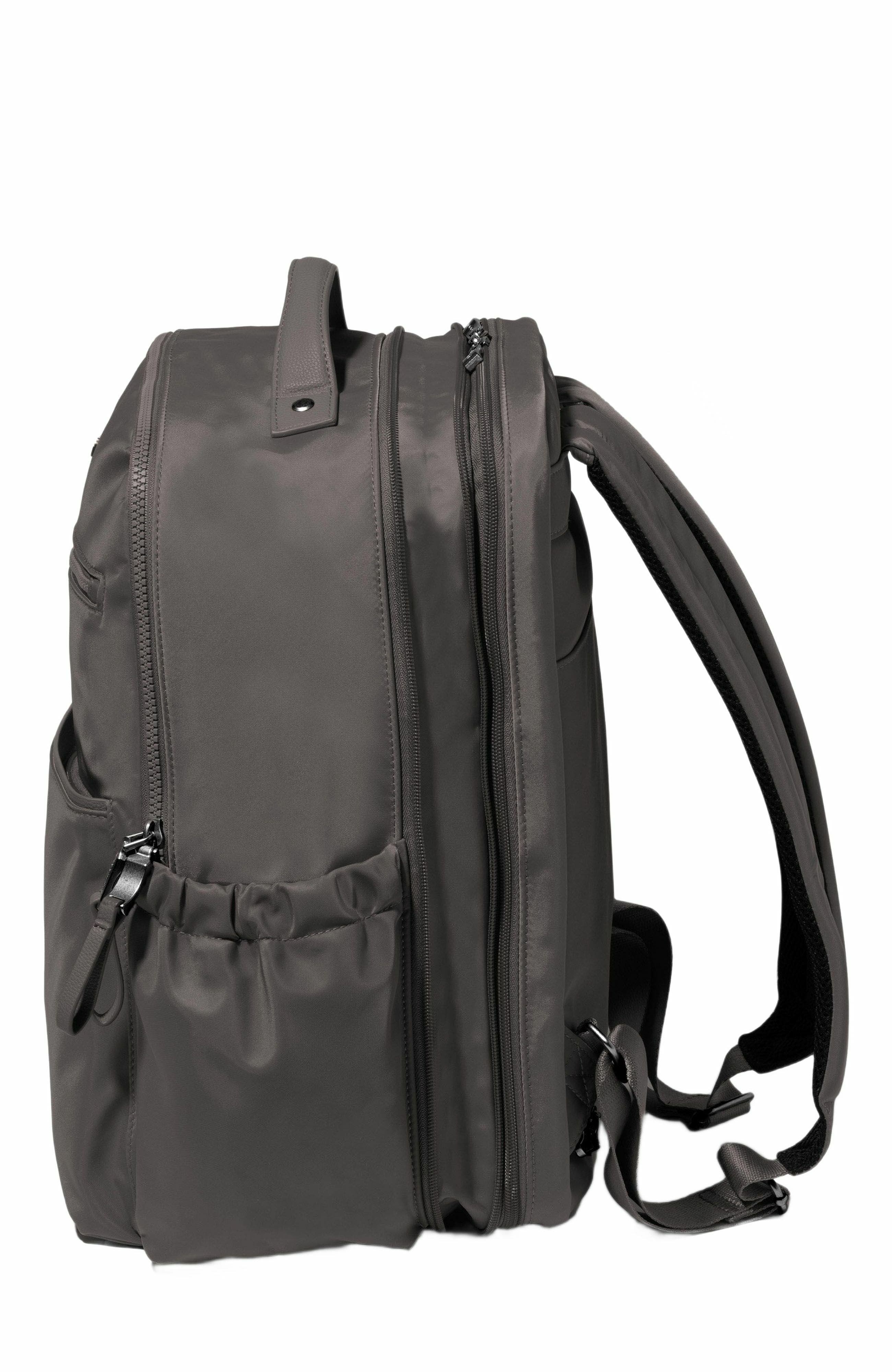 BAGGALLINI Tribeca Expandable Laptop Backpack, Alternate, color, Smoke Twill