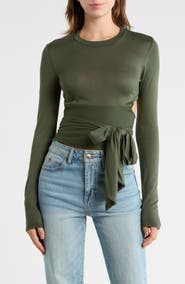 GO COUTURE Tie Back Top