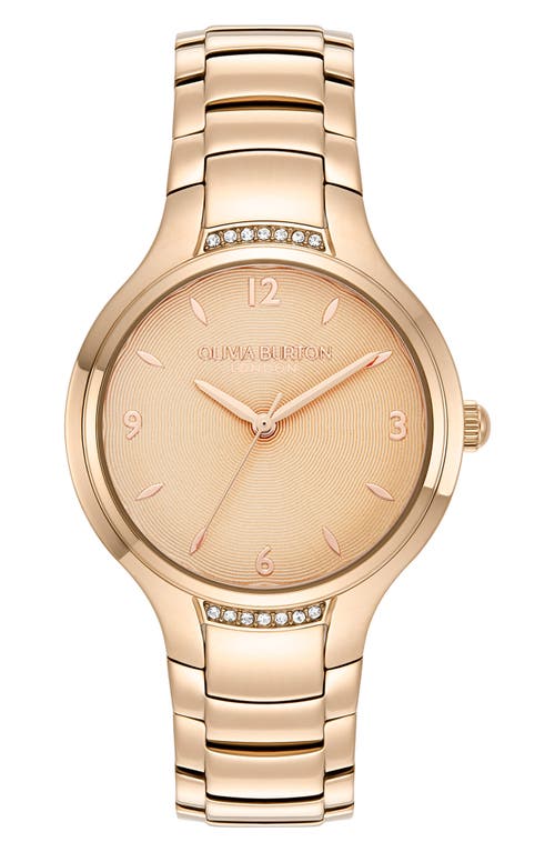 Olivia Burton Lea Bracelet Watch, 34mm in Carnation Gold 