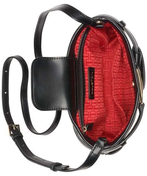 Shop Halston Tasha Crossbody Bag In Black/gold