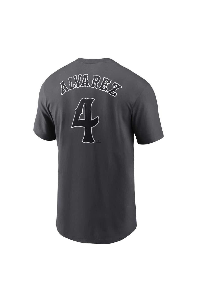 Nike Men's Nike Francisco Alvarez Charcoal New York Mets 2024 City Connect Fuse Name & Number T-Shirt, Alternate, color, 