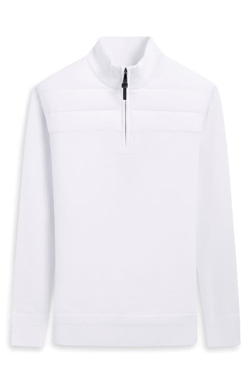 BUGATCHI BUGATCHI MERINO WOOL QUARTER ZIP SWEATER