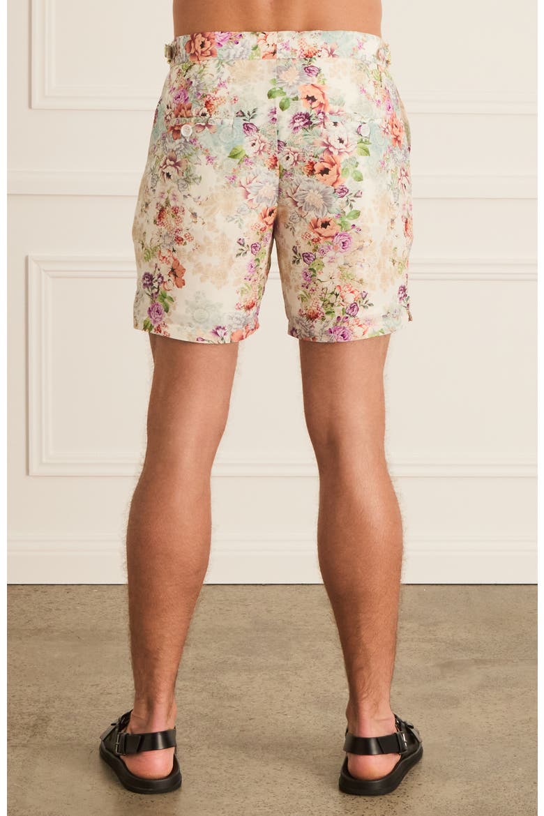 Tailored Louis Shorts, Alternate, color, White Floral Print