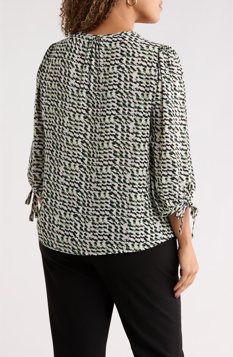 Renee C Tie Cuff Top, Alternate, color, Olive