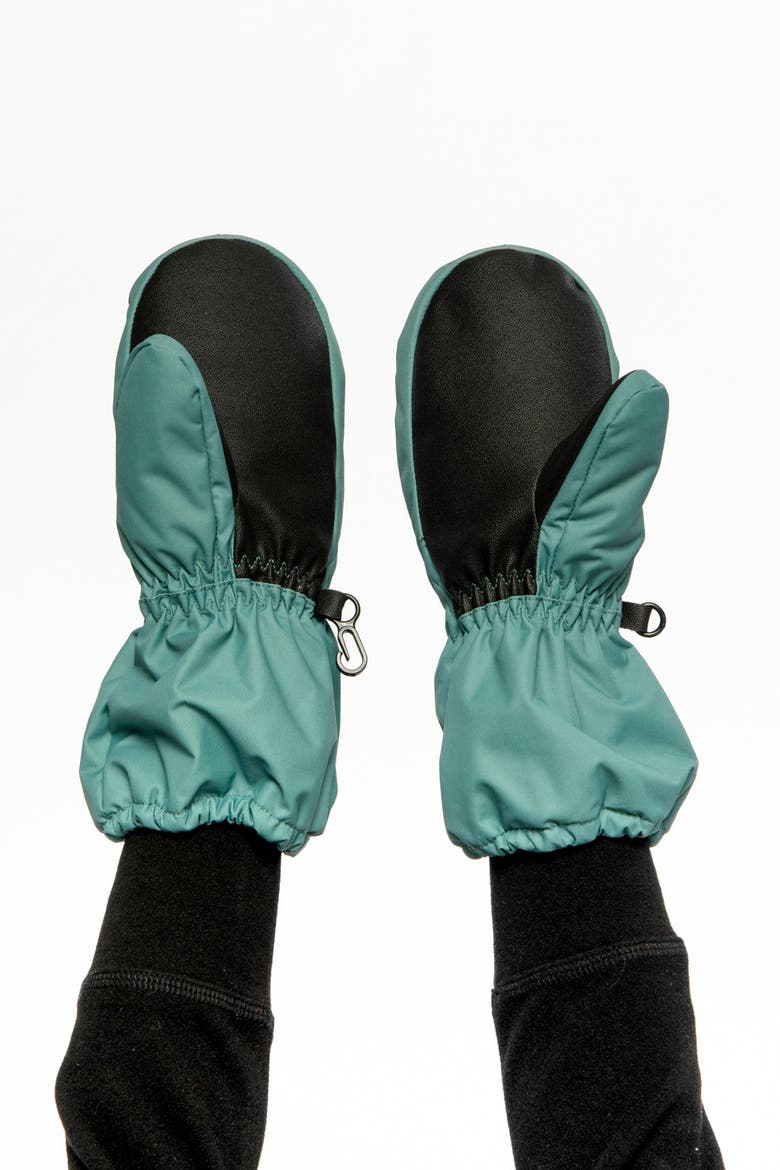 Play Waterproof Rubberized Palm Winter Mittens, Alternate, color, Sage Green