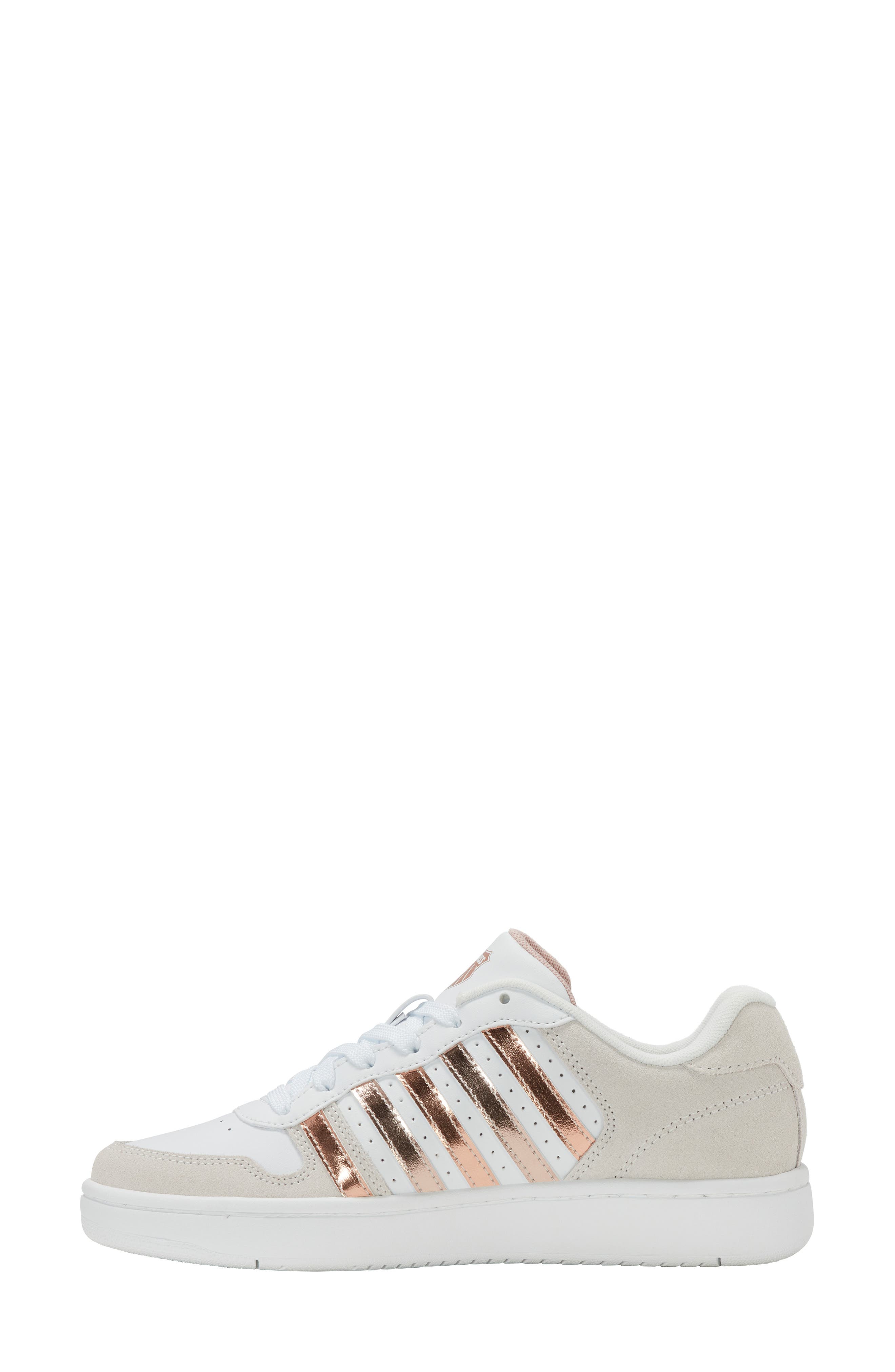 K-Swiss Court Palisades Sneaker, Alternate, color, White/ Crystal Grey/ Rose Dust