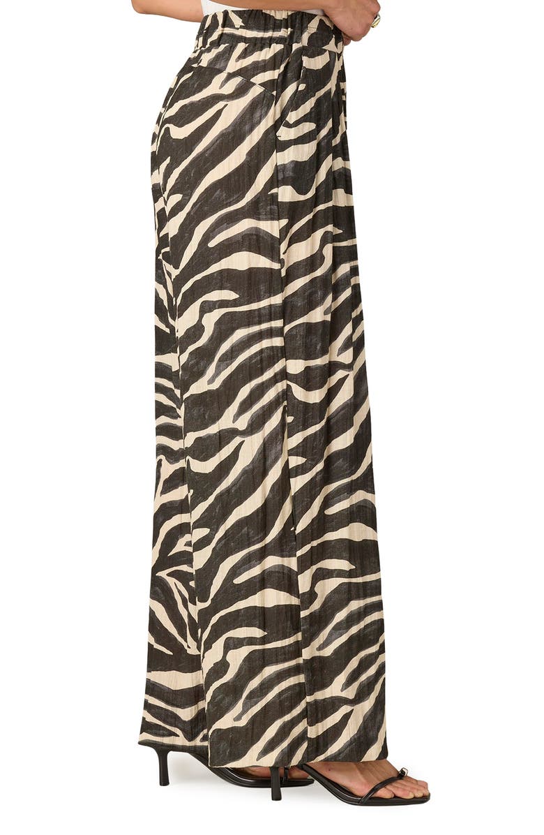 Wit & Wisdom Glider Skyrise Pleated Palazzo Pants, Alternate, color, Charcoal/ Ecru