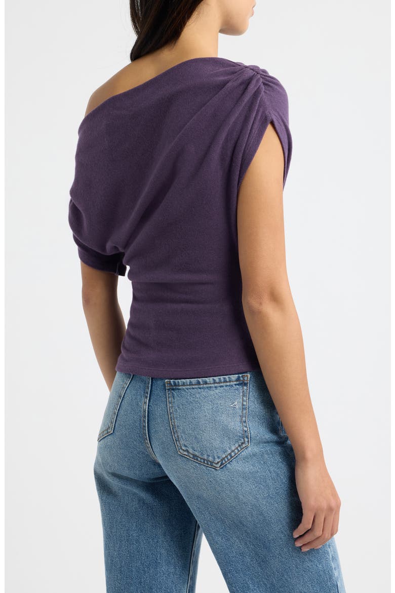 Iris One-Shoulder Knit Top, Alternate, color, CRUSHED VIOLET