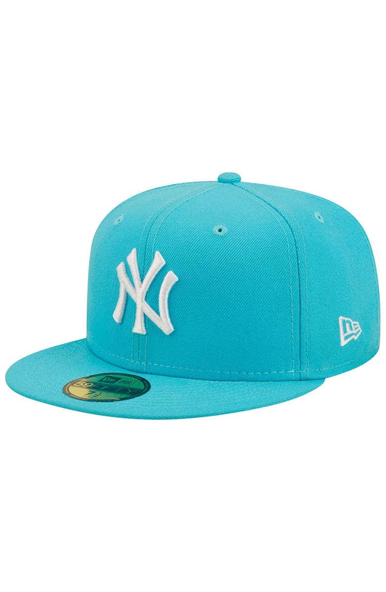 New Era Men's New Era Blue New York Yankees Vice Highlighter Logo 59FIFTY Fitted Hat, Main, color, 