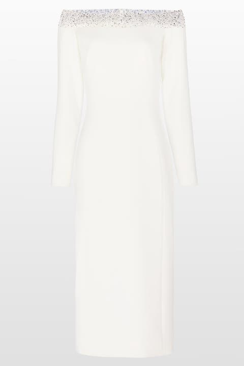 Yes I'm Cold White Off-Shoulder Cotton Dress