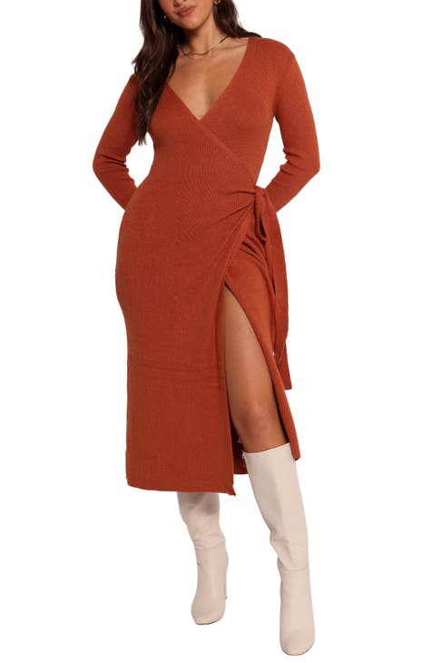 Womens Wrap Midi Dresses Nordstrom