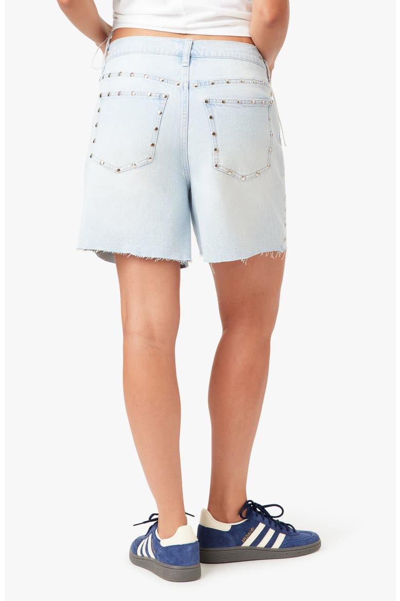 Kenni Studded Baggy Denim Shorts, Alternate, color, GLACIER