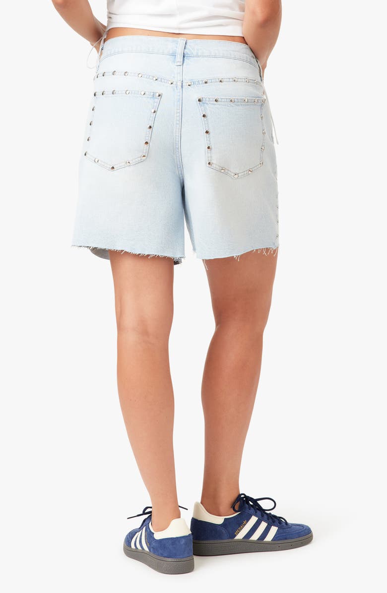 Habitual Kenni Studded Baggy Denim Shorts, Alternate, color, Glacier