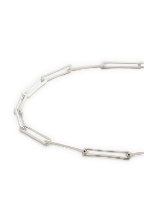Monica Vinader Alta Long Link Necklace In Silver