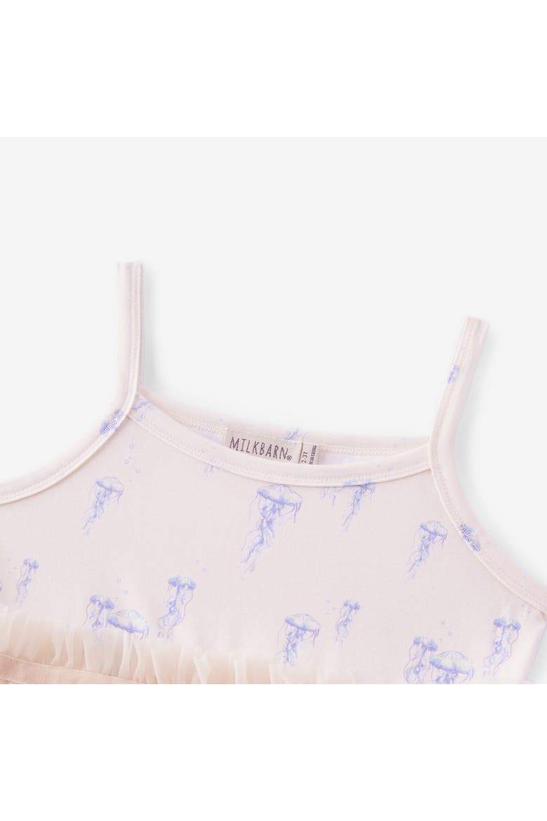 Cotton Stretch Ballet Dress, Alternate, color, Sunset Jellyfish