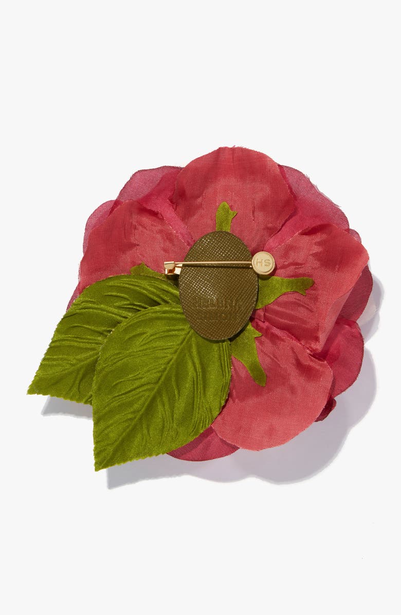 Helena Simon The Camellia Floral Brooch, Alternate, color, Pink