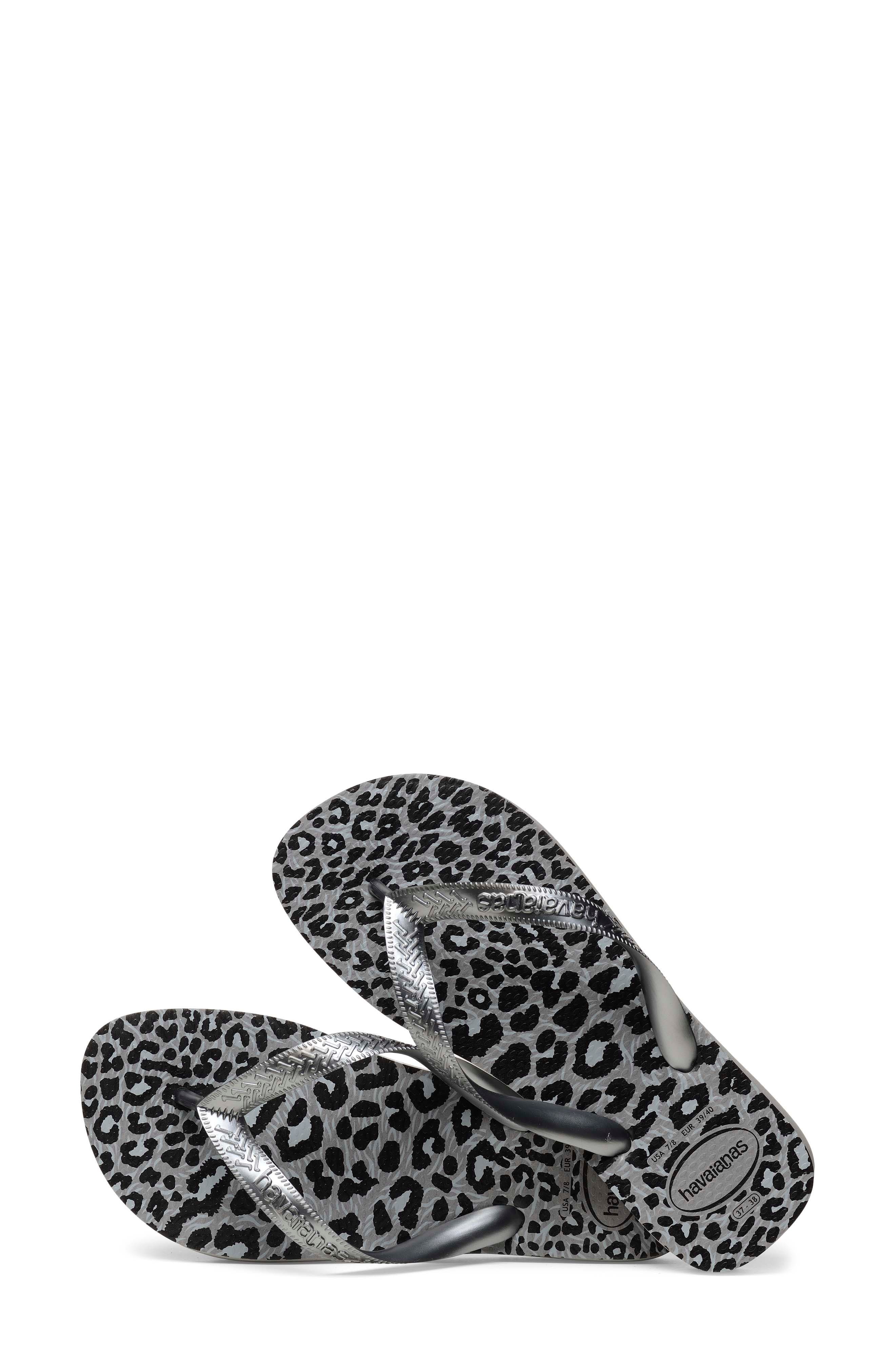 Top Animals Flip Flop, Alternate, color, GREY STEEL/METALLIC GRAPHITE