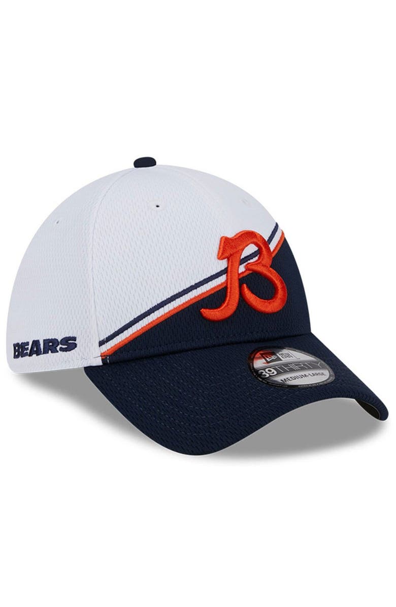New Era Men's New Era White/Navy Chicago Bears 2023 Sideline 39THIRTY Flex Hat, Main, color, White