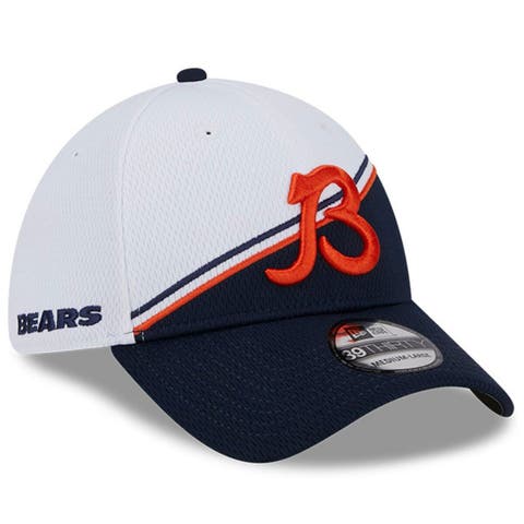 Men's New Era  White/Navy Chicago Bears 2023 Sideline 39THIRTY Flex Hat