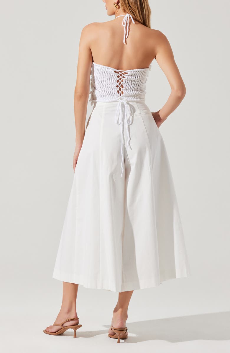 ASTR the Label Rowen Pleated Cotton Culottes, Alternate, color,