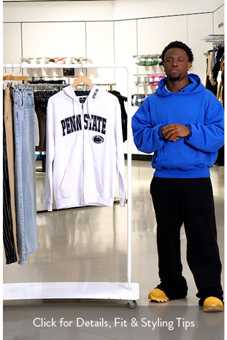 Men's Colosseum White Penn State Nittany Lions Arch & Logo 3.0 Full-Zip Hoodie video