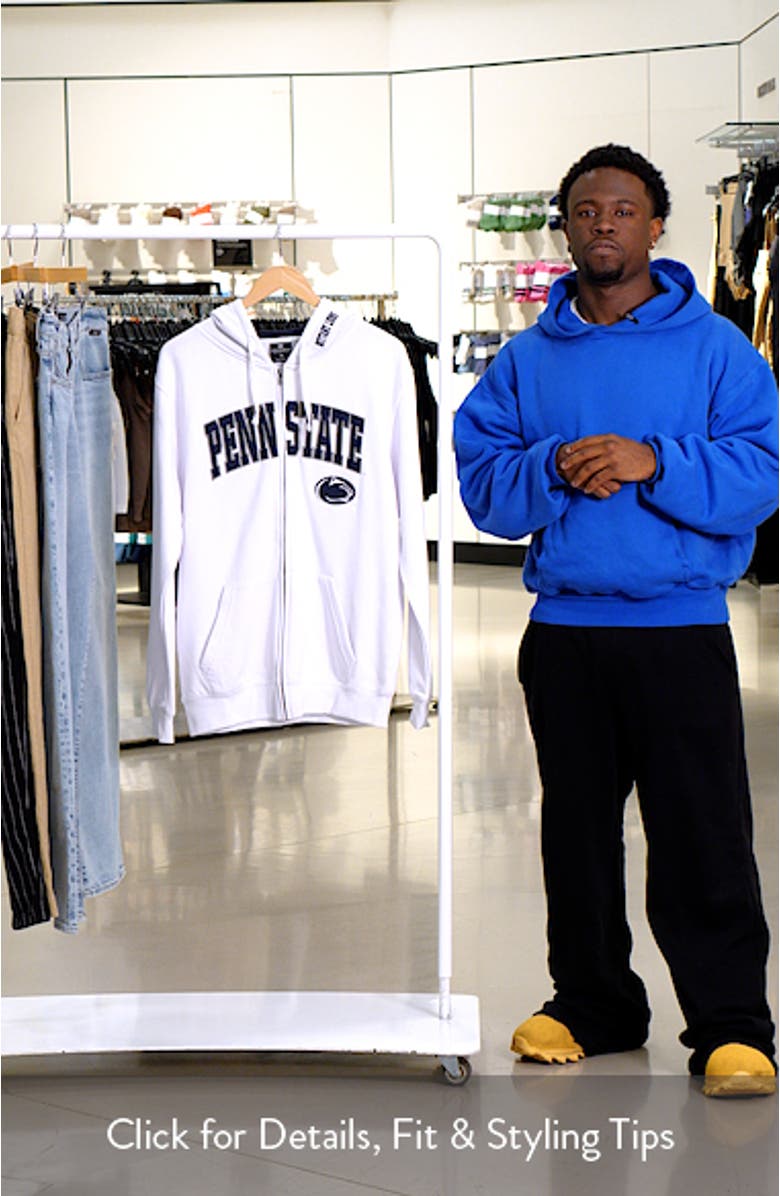 Men's Colosseum White Penn State Nittany Lions Arch & Logo 3.0 Full-Zip Hoodie, sales video thumbnail