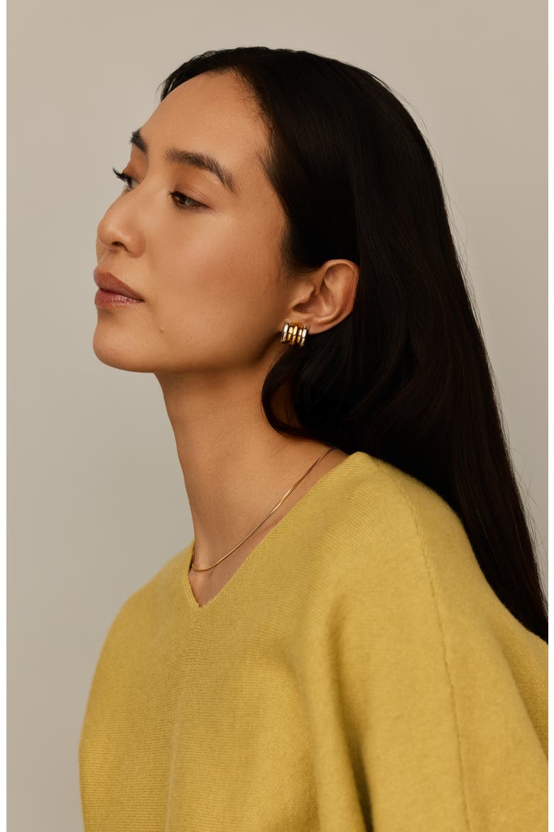 Chubby Triple Hoop Earrings, Alternate, color, MIXED