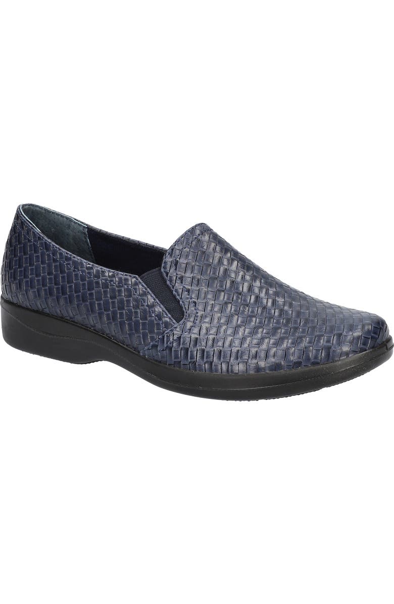 EASY STREET Eternity Textured Slip-On, Main, color, Navy Woven