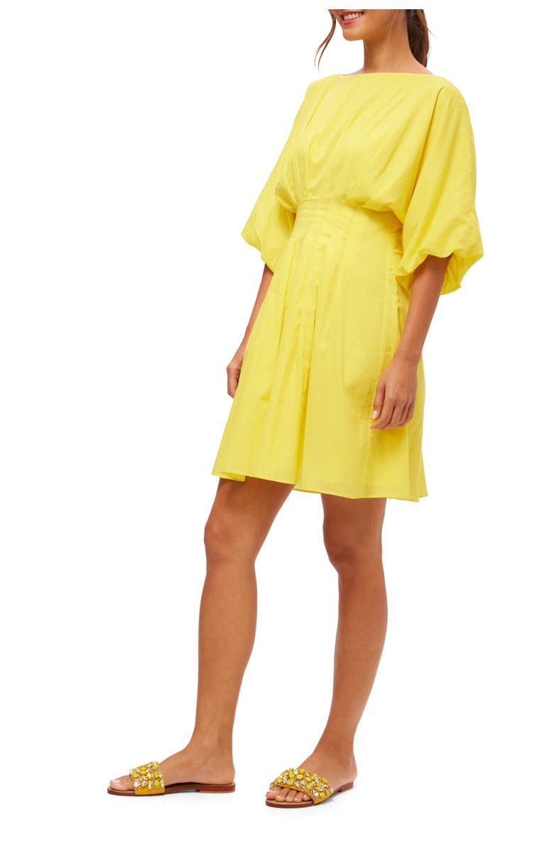 Trina Turk Gian 2 Pleated A line Dress, Alternate, color, Desert Sun