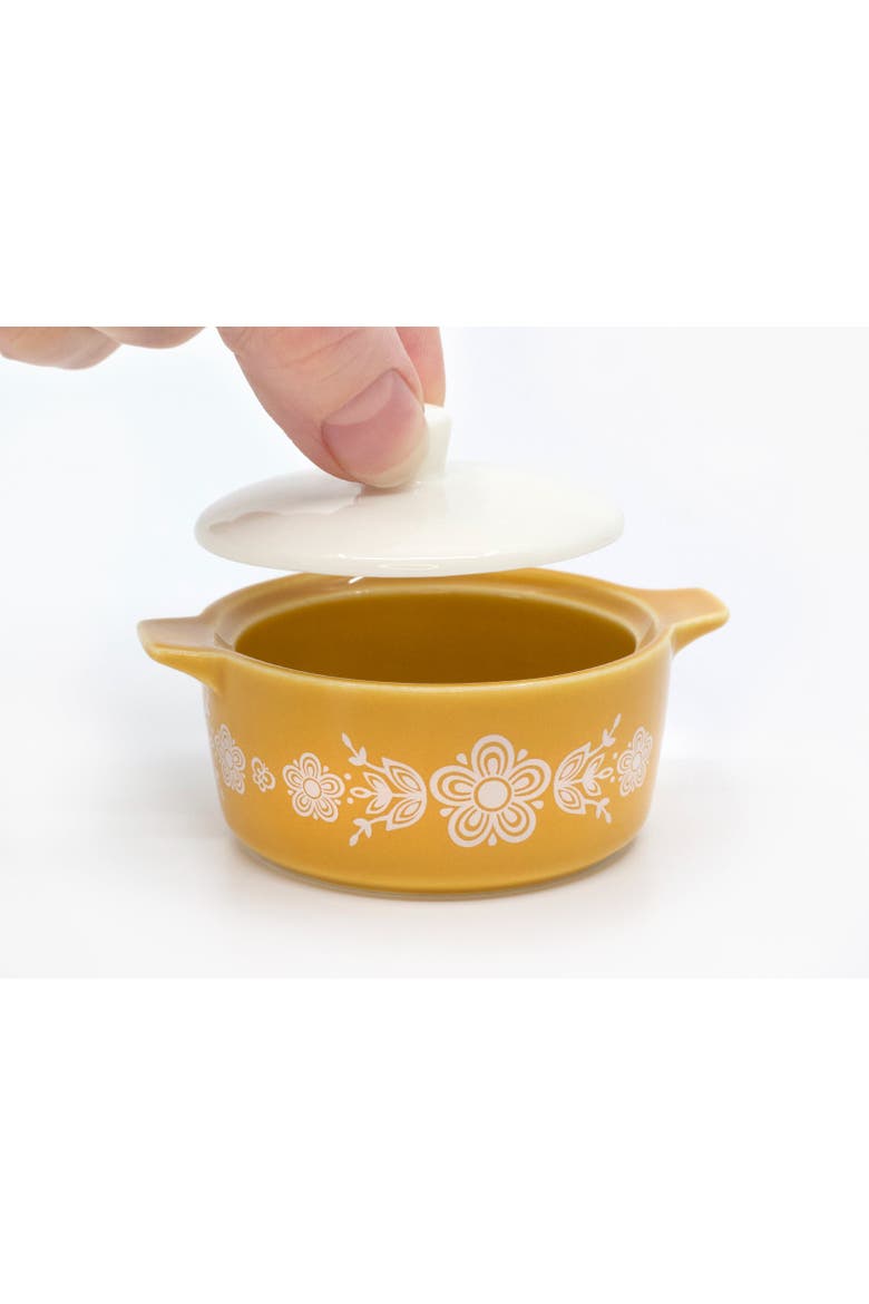 Pyrex-Inspired Casserole Ceramic Trinket Box, Alternate, color, Butterfly Gold
