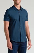 True Classic Comfort Knit Short Sleeve Button-Up Shirt
