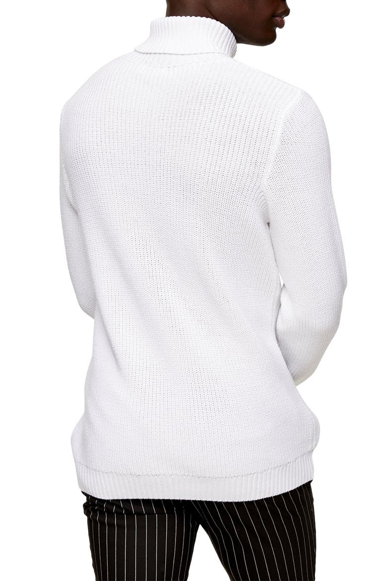 Turtleneck Sweater, Alternate, color, WHITE
