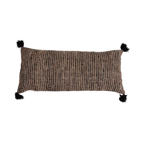 Woven Cotton Lumbar Pillow