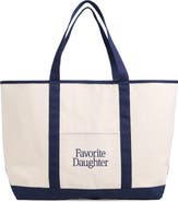 Favorite Daughter Large Logo Embroidered Canvas Tote