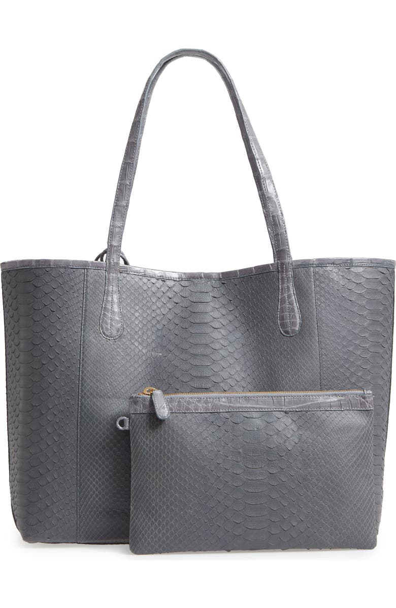 Nancy Gonzalez Medium Erica Genuine Python & Crocodile Tote, Alternate, color,