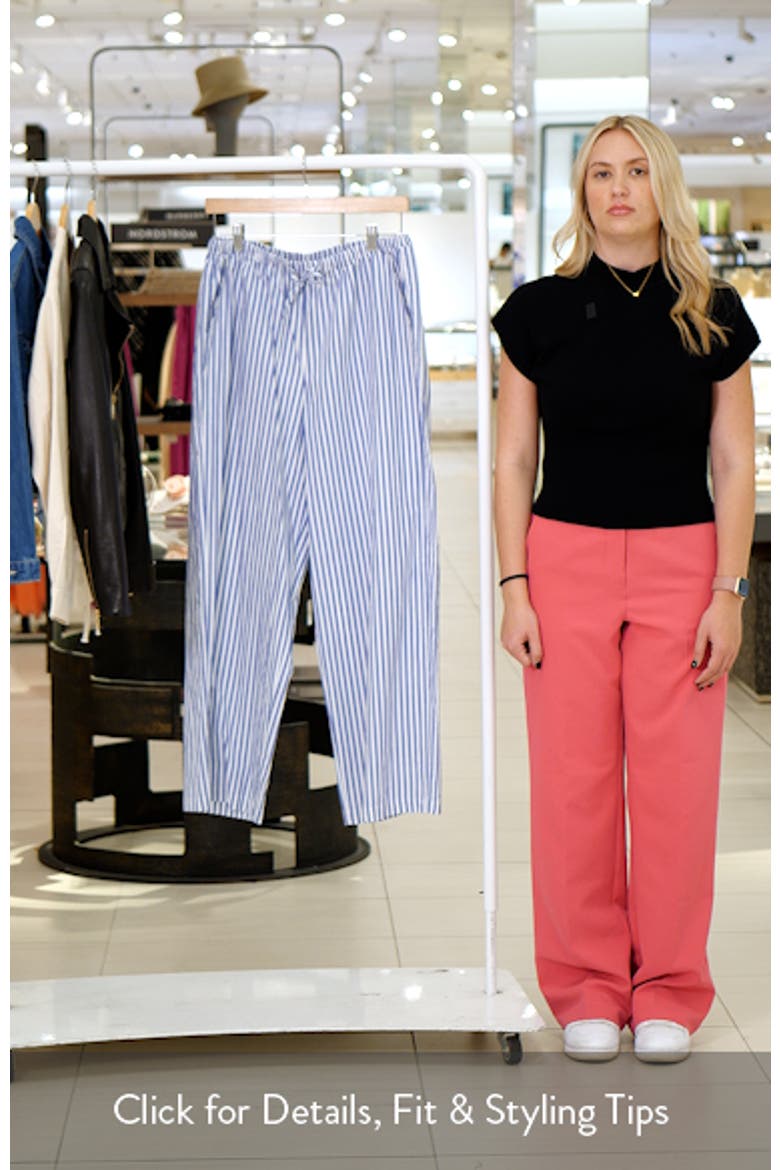 Emmie Stripe Cotton Drawstring Pants video