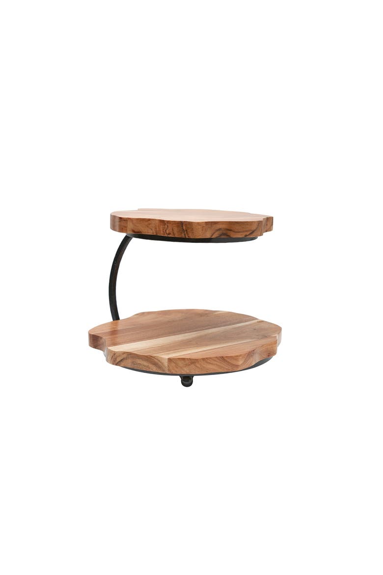 2 Tier Caddy Figurine, Main, color, Brown