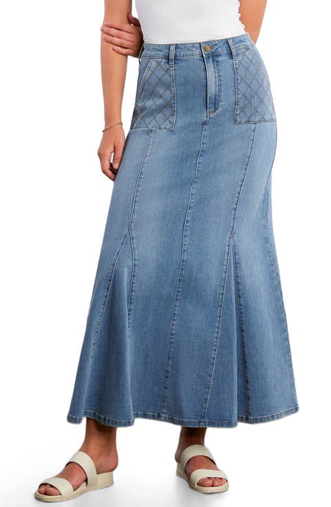 My Queen Denim Maxi Skirt