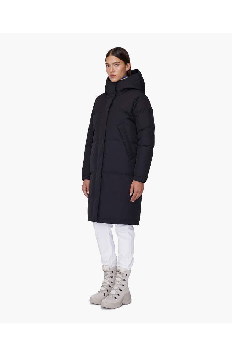 Quartz Co. INES | Hooded Down Winter Jacket, Alternate, color, Black