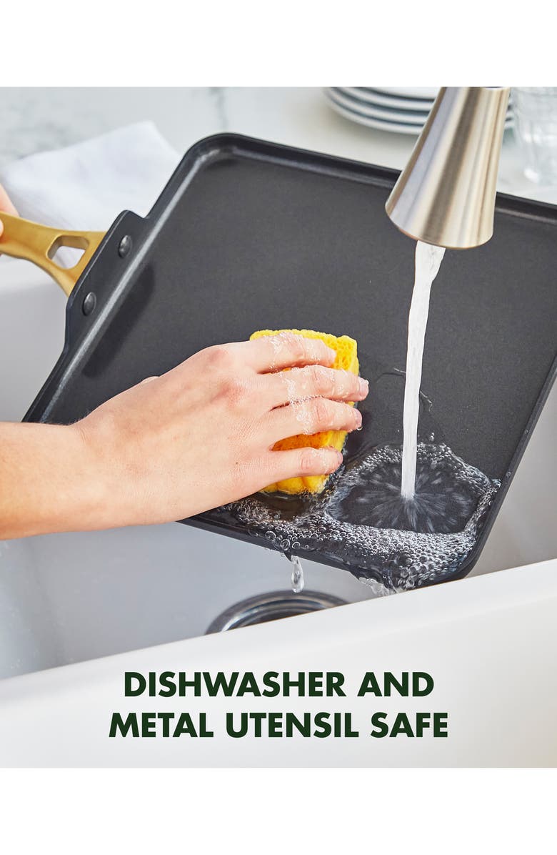 GreenPan Reserve Black Hard Anodized Aluminum Ceramic Nonstick Griddle, Alternate, color, 