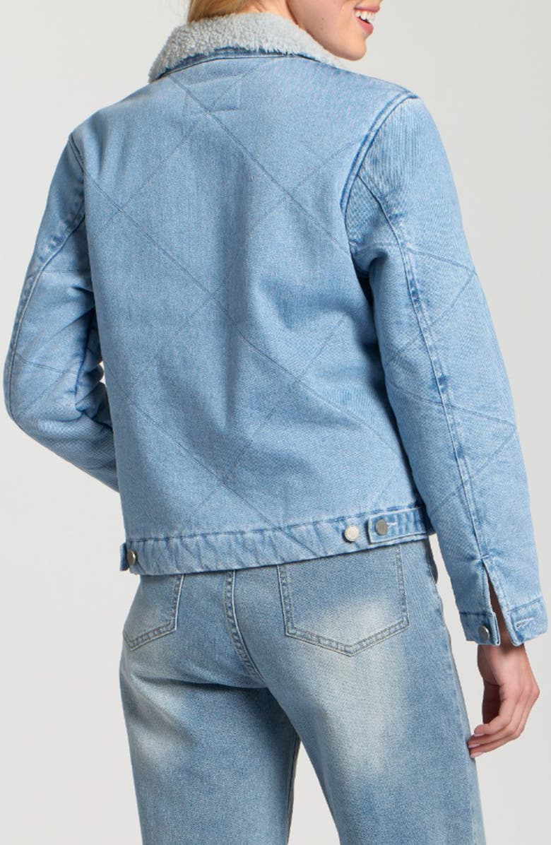 APNY Quilted Denim & High Pile Fleece Jacket, Alternate, color,