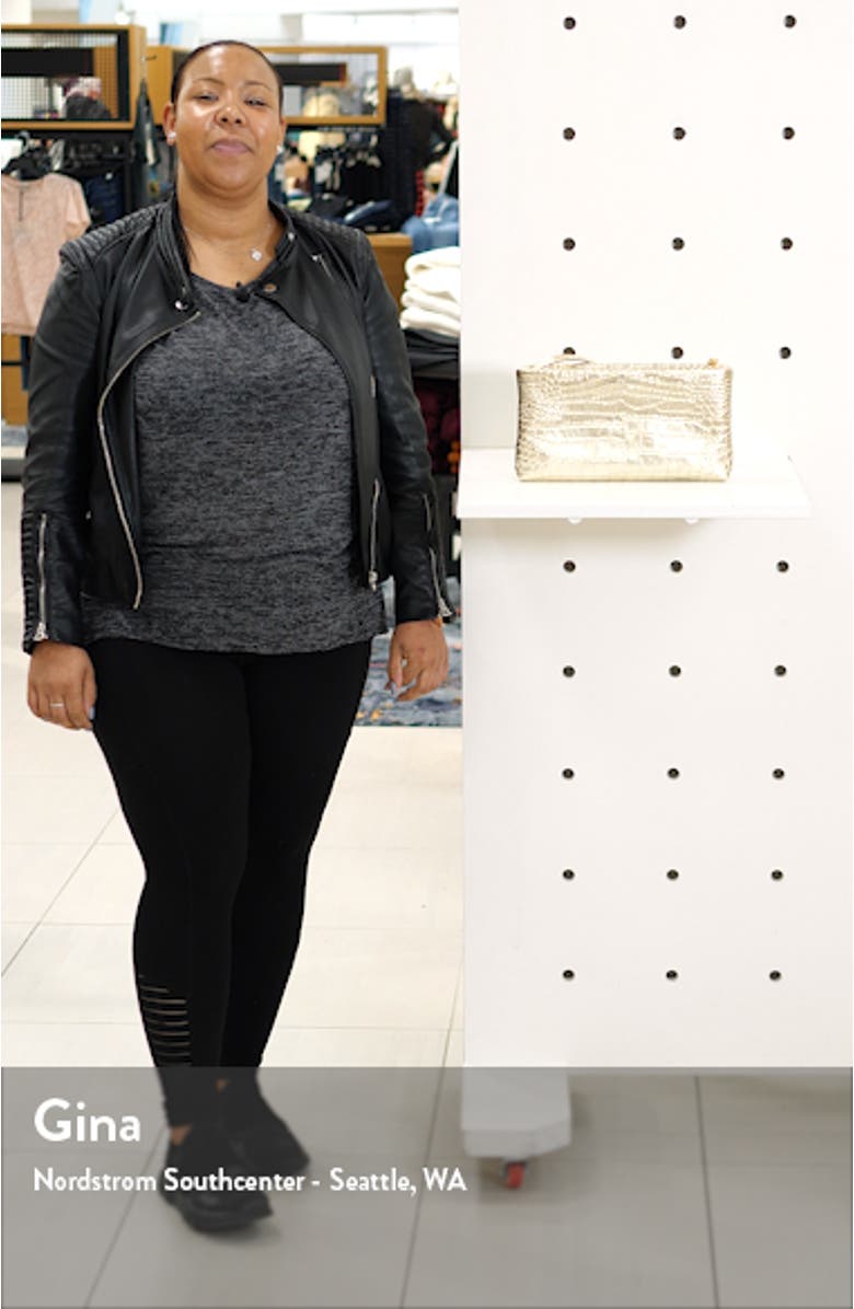 Leather Zip Clutch, sales video thumbnail