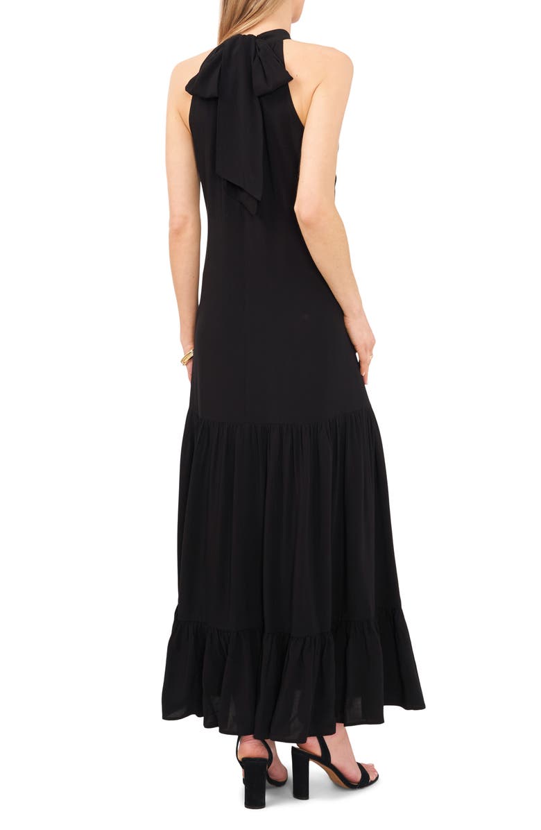 Vince Camuto Oscar Bow Back Tiered Maxi Dress, Alternate, color, 