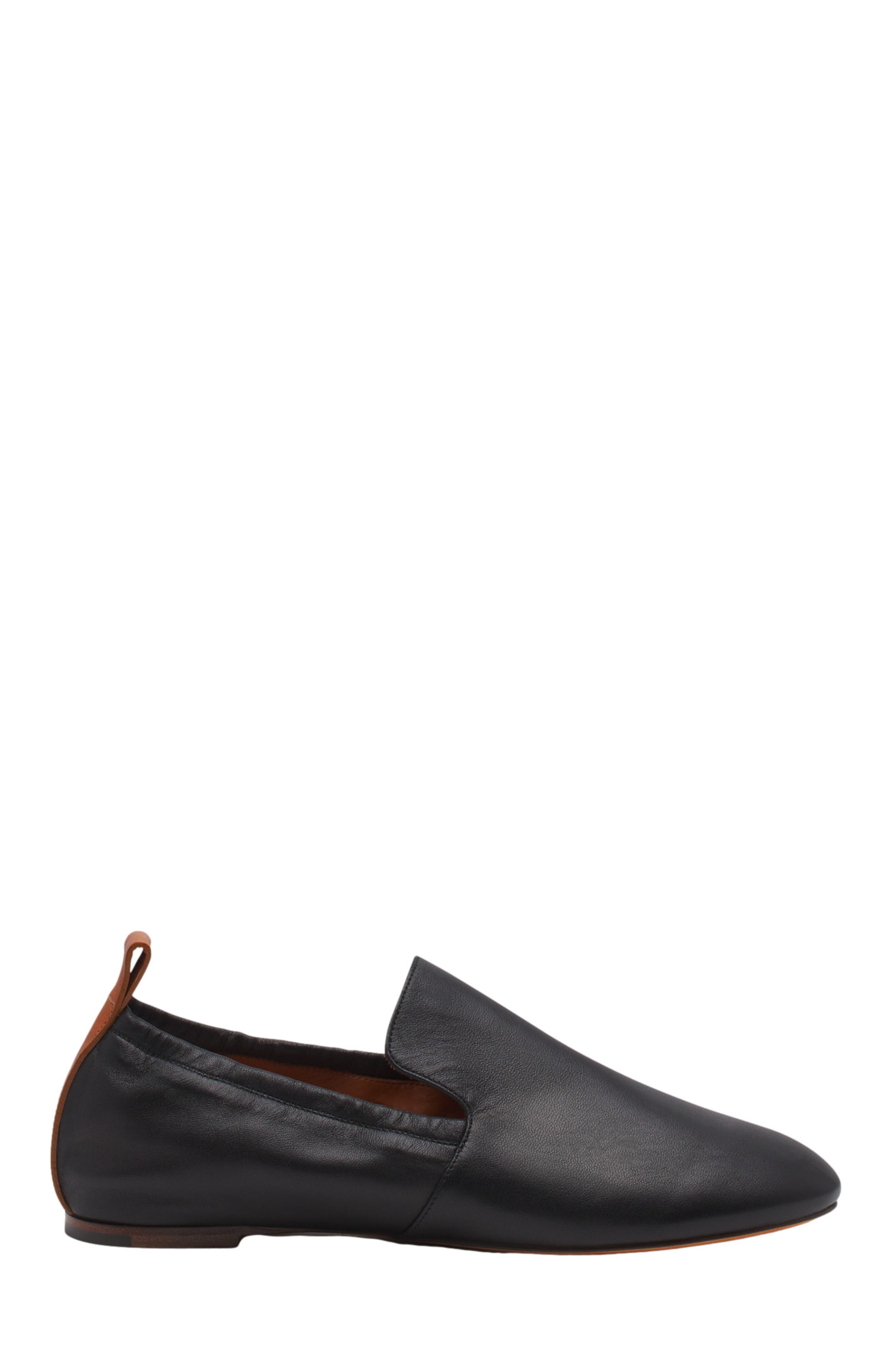 Lanvin LEATHER BALLERINA LOAFERS, Main, color, 