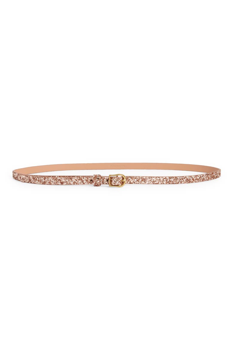 Glitter Skinny Belt, Main, color, ROSE GLITTER