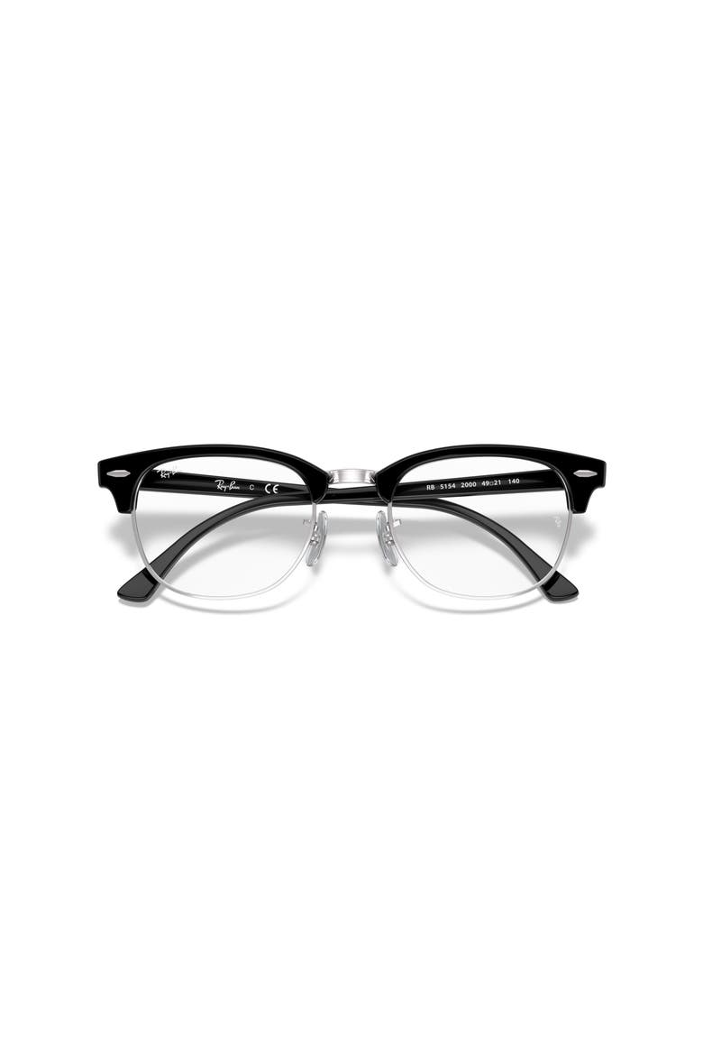 51mm Square optical glasses, Alternate, color, Black