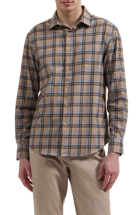 Julian Plaid Cotton Button Up Shirt